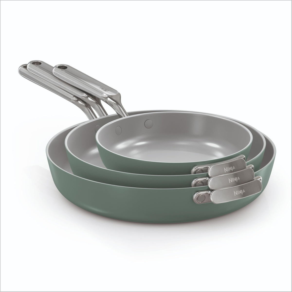 3-Piece Ceramic Fry Pan Set D820