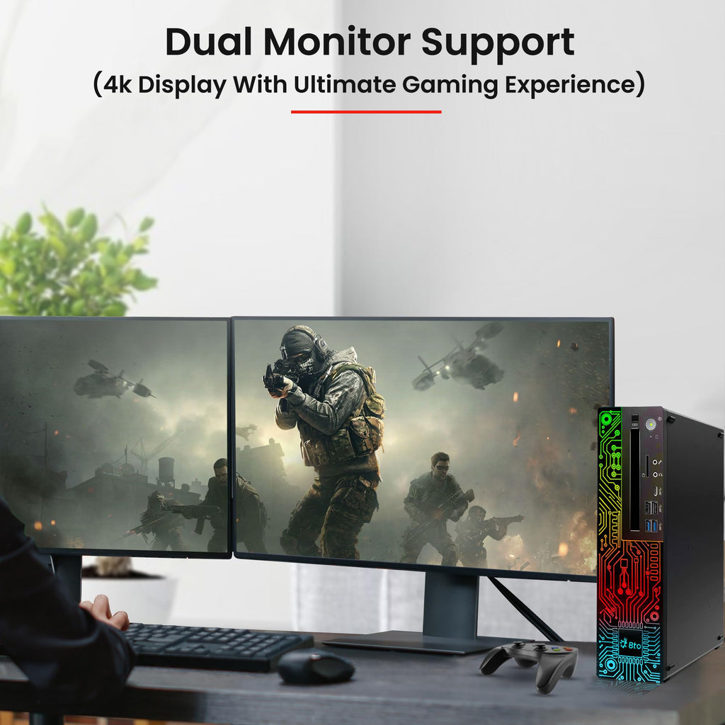 RGB Gaming Desktop PC Intel i5 16GB Ram 512GB SSD GeForce GT 1030 Windows 11 Pro Z4605