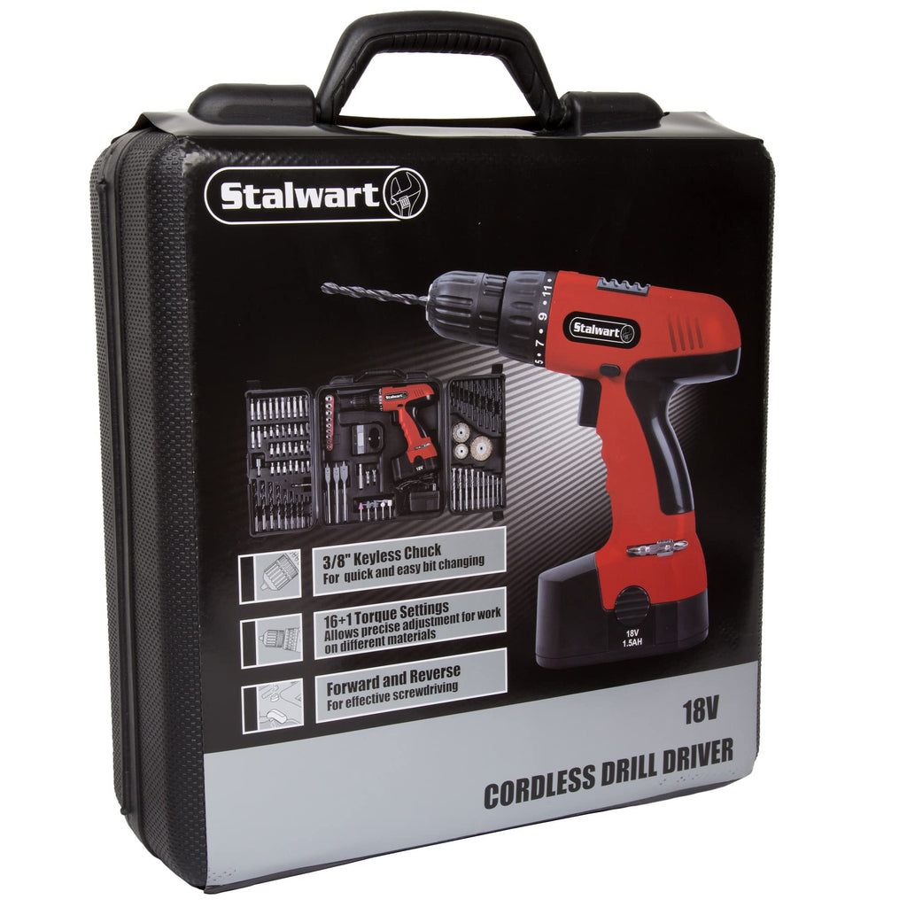 18V Cordless Power Drill Set 89-Piece Kit with Battery and Charger N694