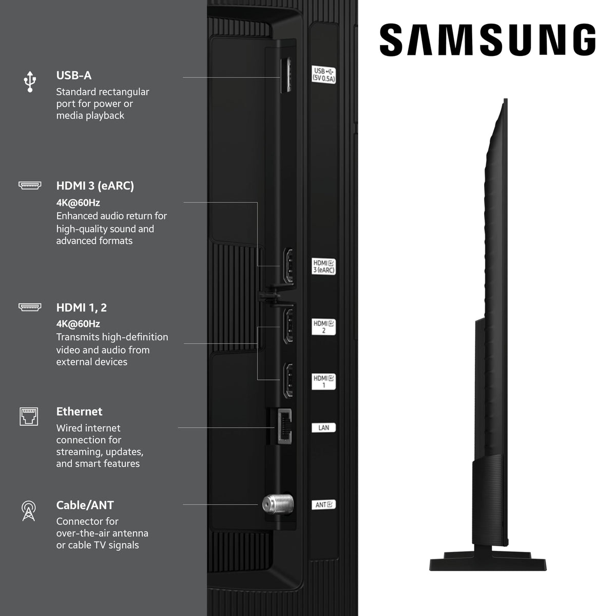 43 Inch QLED 4K Smart TV with 2.0 Channel Photo Frame Speaker Q900395