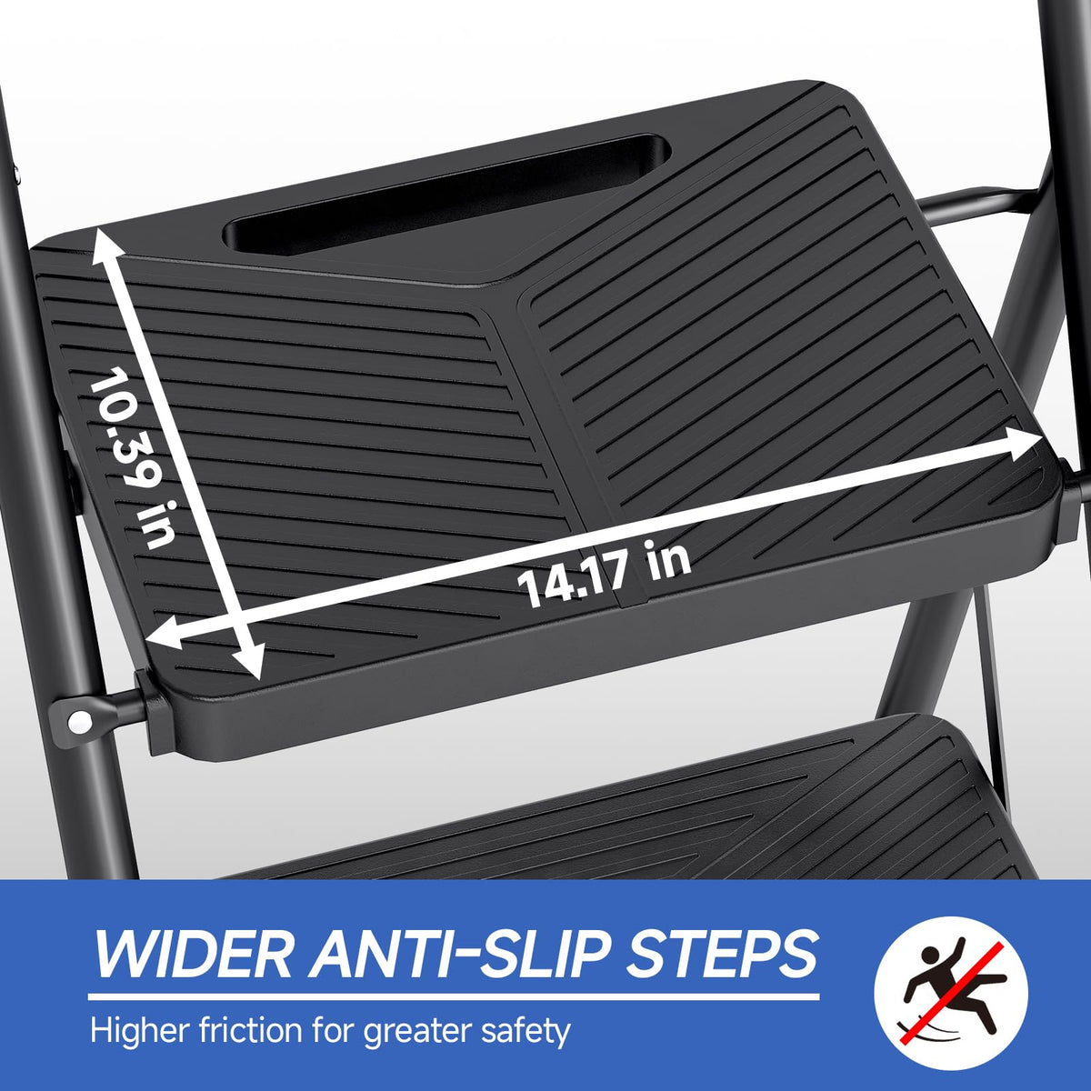 2 Step Ladder with Anti-Slip Pedals B832239
