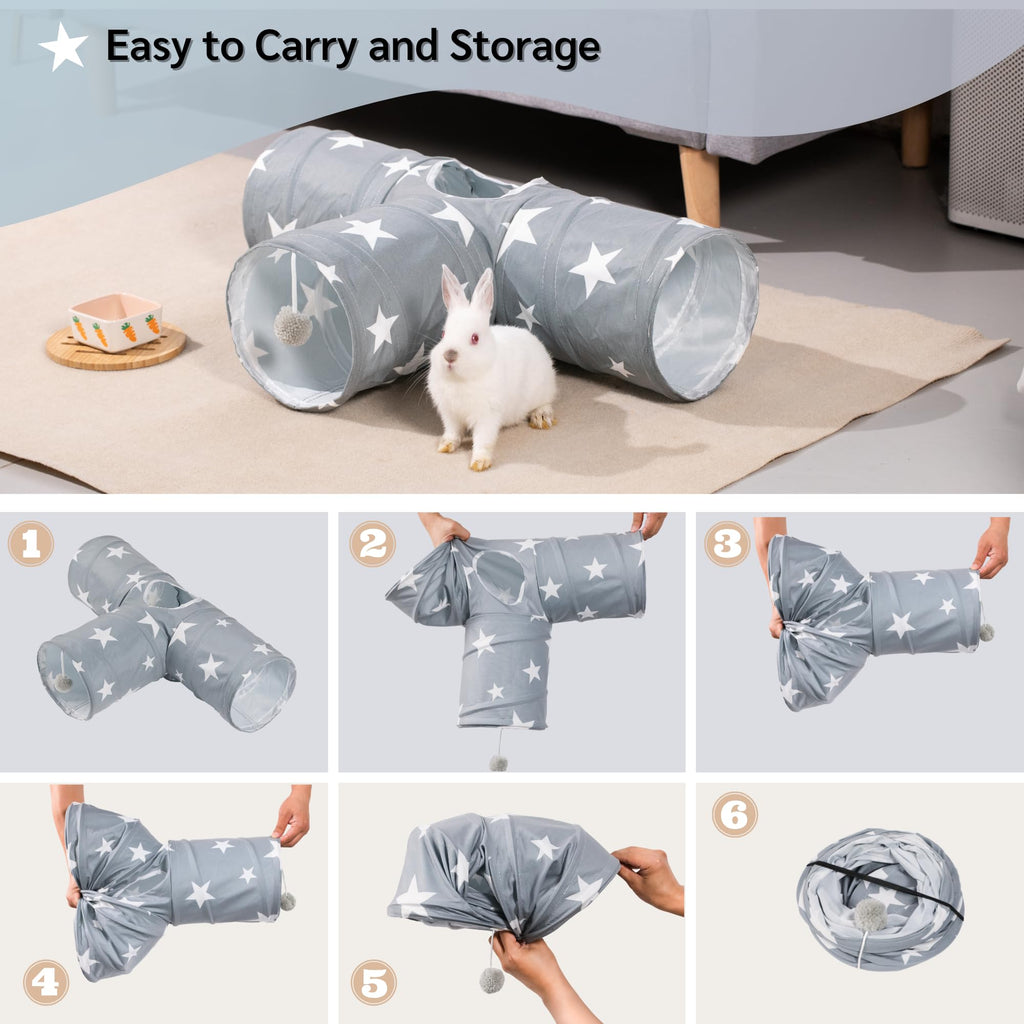 3 Way Collapsible Rabbit Tunnel Toy F486856