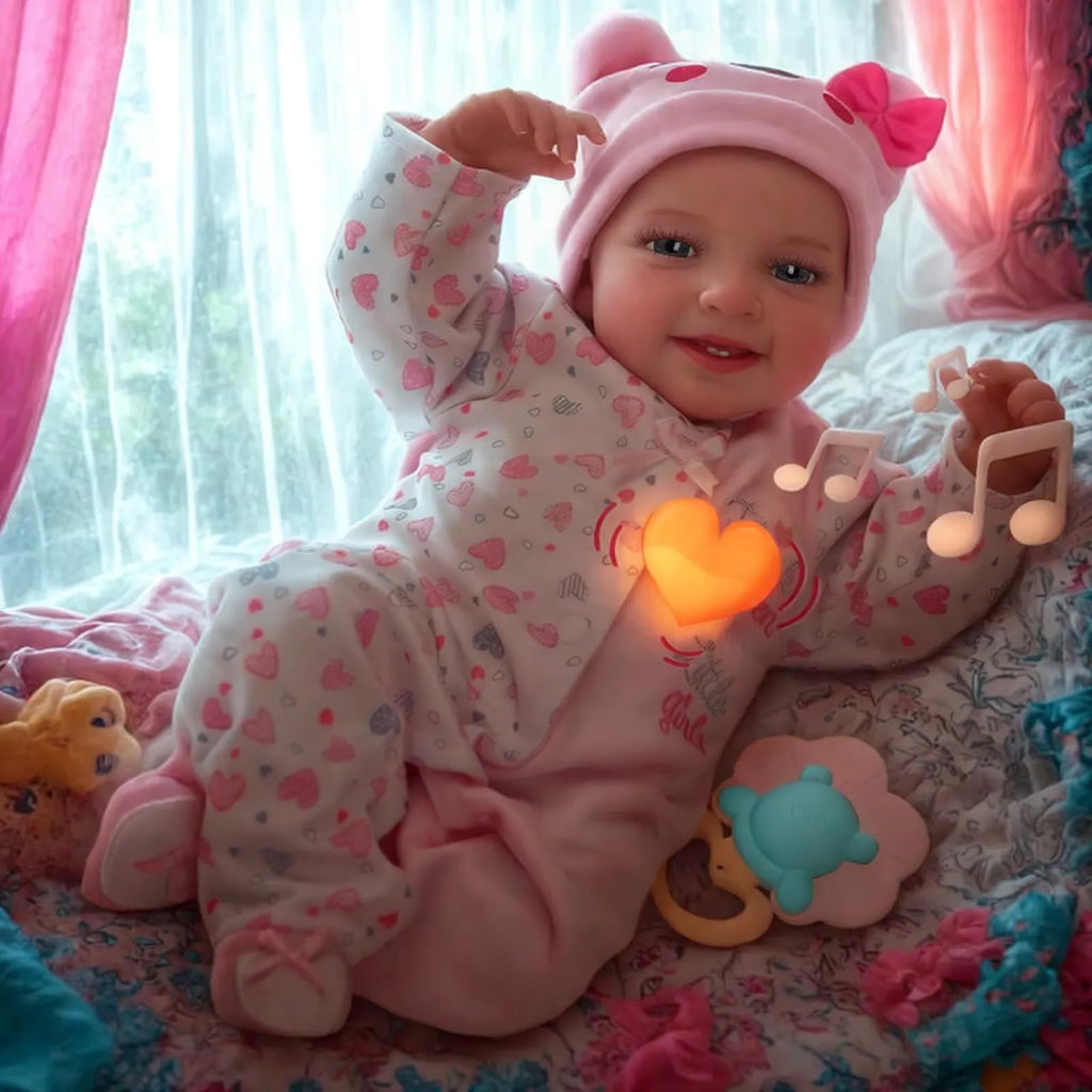 Reborn Baby Dolls with Heartbeat, Coos & Breathing T443387