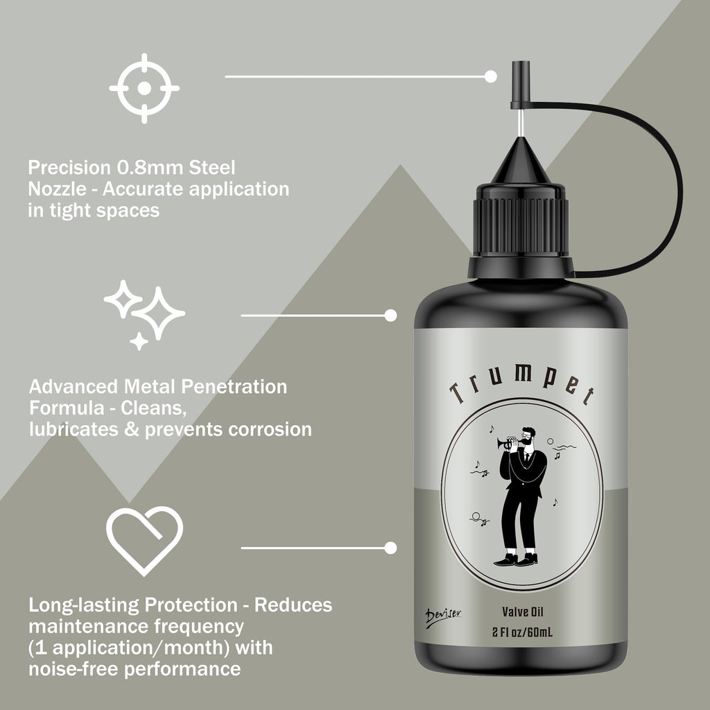 Trumpet Care Kit with Valve Oil and Cleaning Brush R490