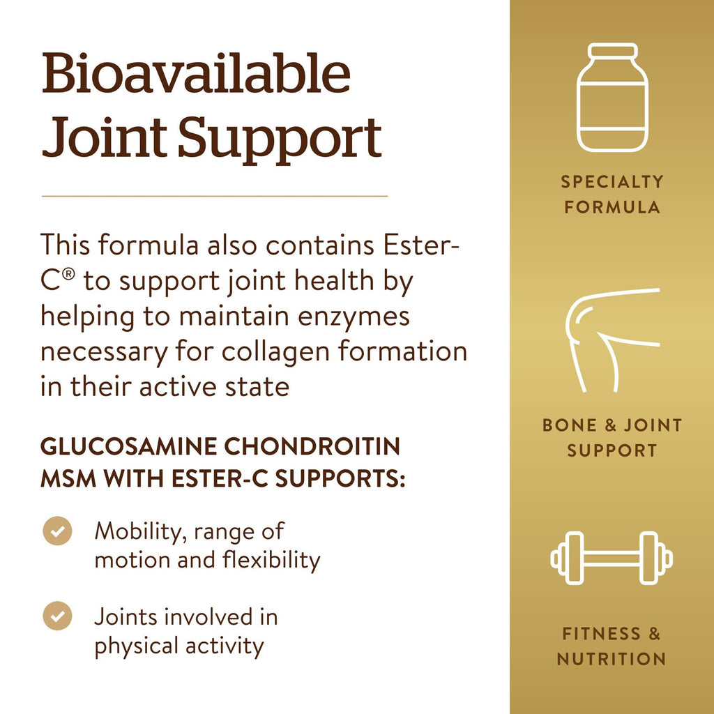 180 Tablets Glucosamine Chondroitin MSM D3311