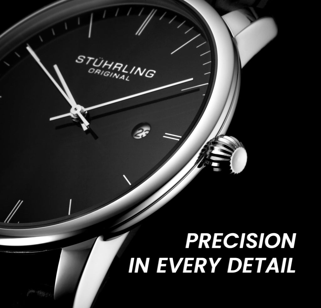 Men's 40mm Ultra Slim Leather Strap Quartz Analog Dress Watch T2890