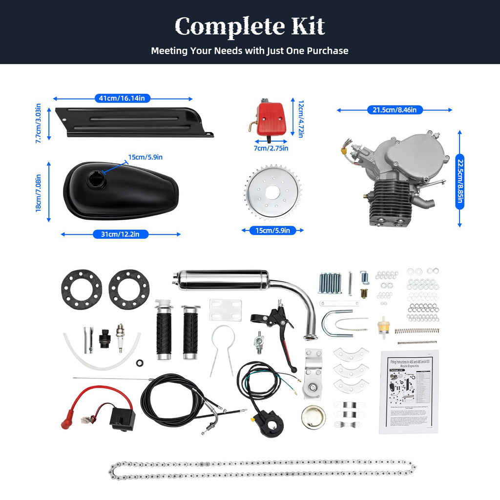2-Stroke Bicycle Motor Kit for 26-28" Bikes V756
