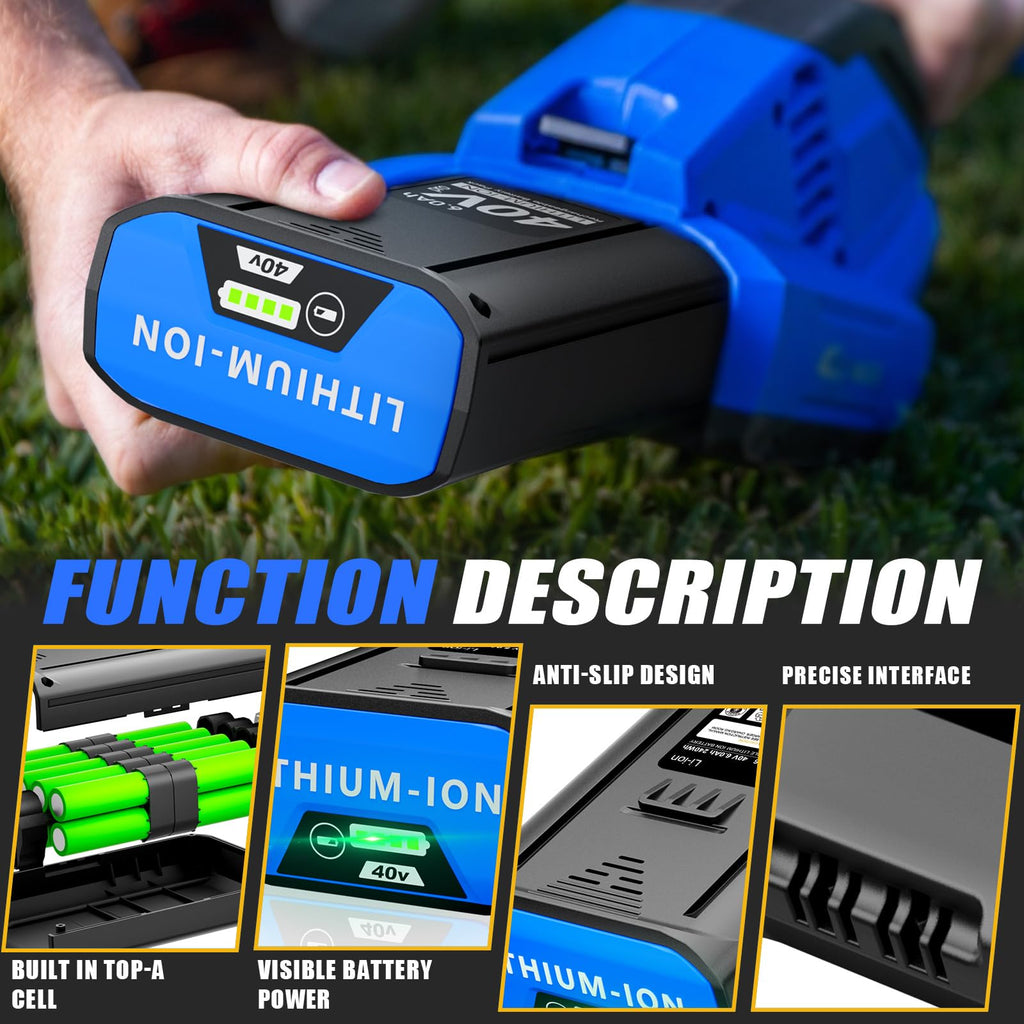 40V 6.0Ah Rechargeable Lithium Ion Battery C328929