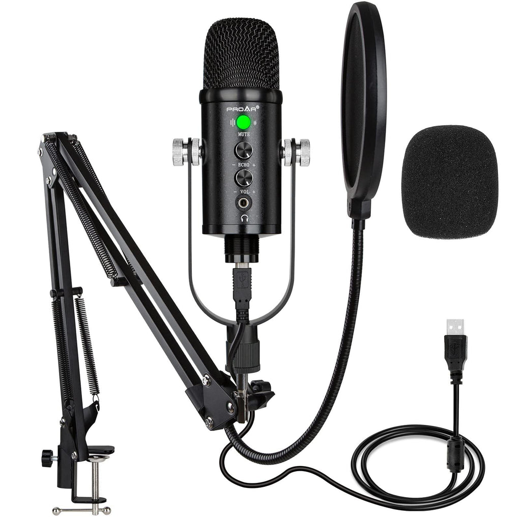 USB Condenser Microphone Kit with Boom Arm R124