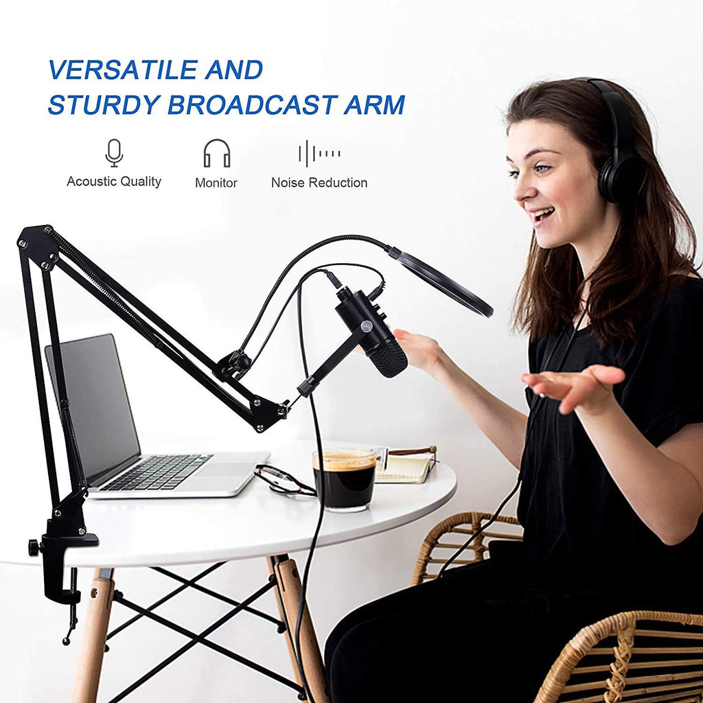 USB Condenser Microphone Kit with Boom Arm R124