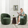 Green Chenille Swivel Barrel Chair S791