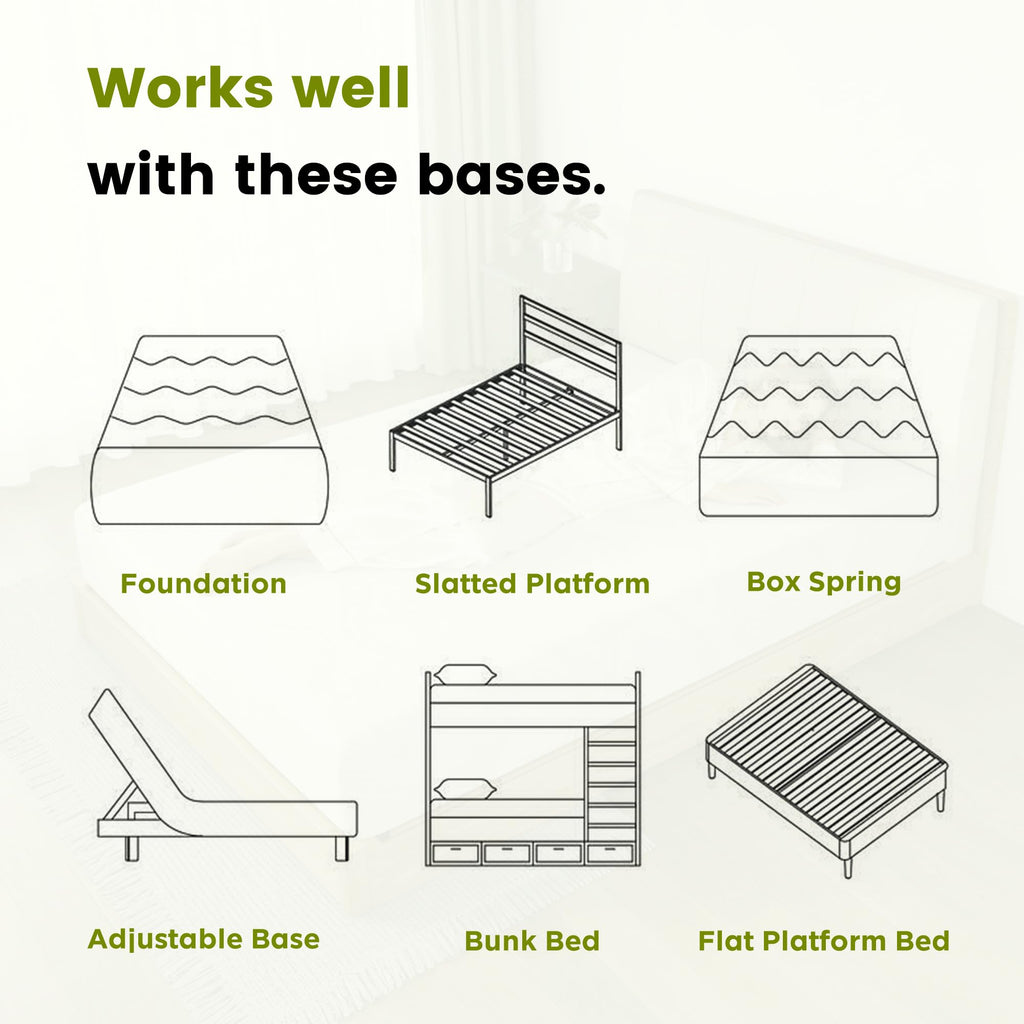 6 Inch Green Tea Gel Memory Foam Mattress B8427