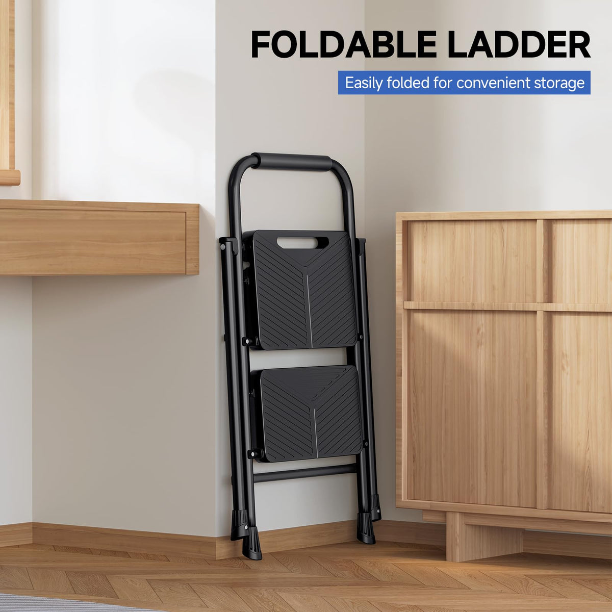 2 Step Ladder with Anti-Slip Pedals B832239