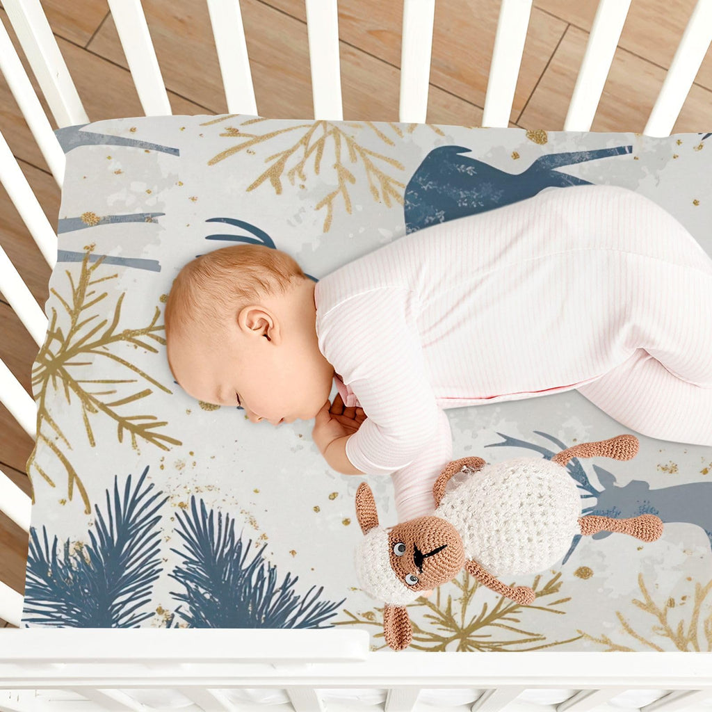 Fitted Crib Sheet Soft Microfiber 28" x 52" x 9" D317830