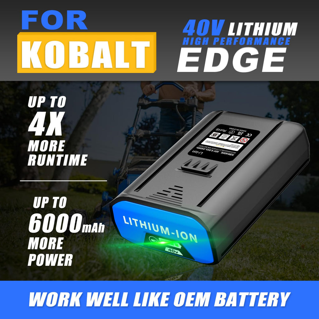 40V 6.0Ah Rechargeable Lithium Ion Battery C328929