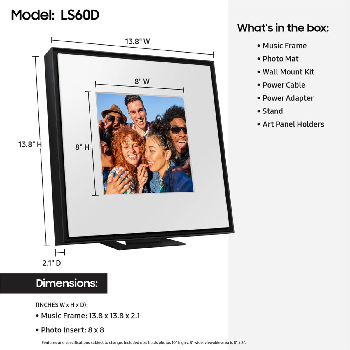 43 Inch QLED 4K Smart TV with 2.0 Channel Photo Frame Speaker Q900395