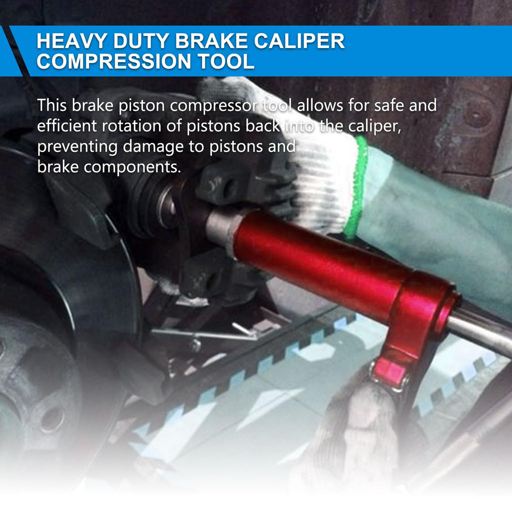 28-Piece Heavy Duty Pneumatic Brake Caliper Compression Tool Set with 23 Adapters A206