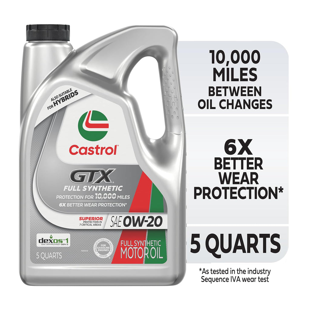 Full Synthetic 0W-20 Motor Oil, 5 Quarts, Pack of 3 H442