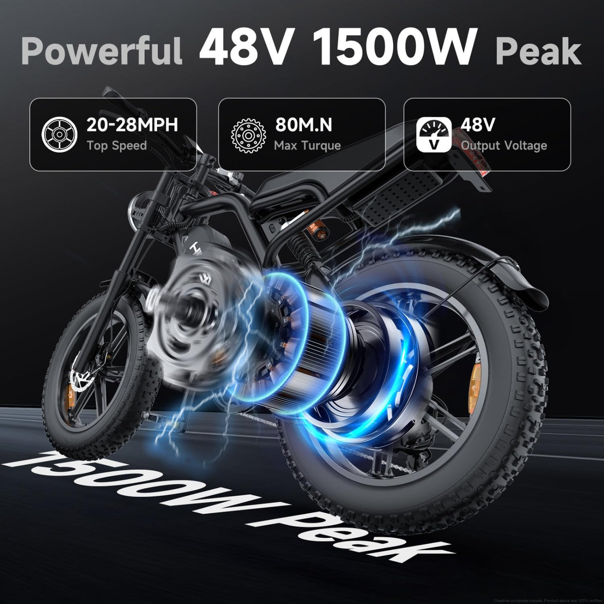 1500W Fat Tire Electric Bike B62860