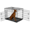 48 Inch Extra Large Folding Dog Crate with Divider Panel X38634