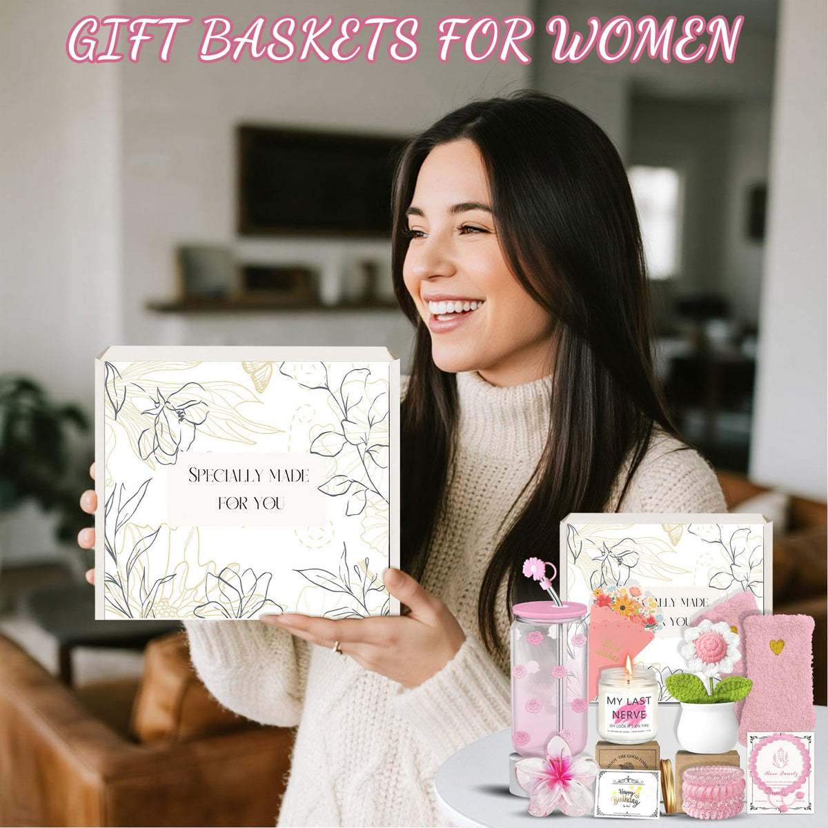 Pink Gift Basket S972058