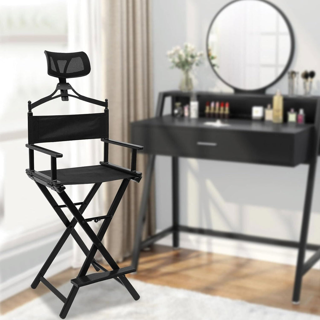 Foldable Makeup Artist Chair 300lbs Gold M682629