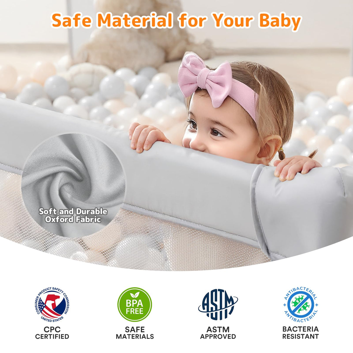 Foldable Baby Playpen with Mat F177136
