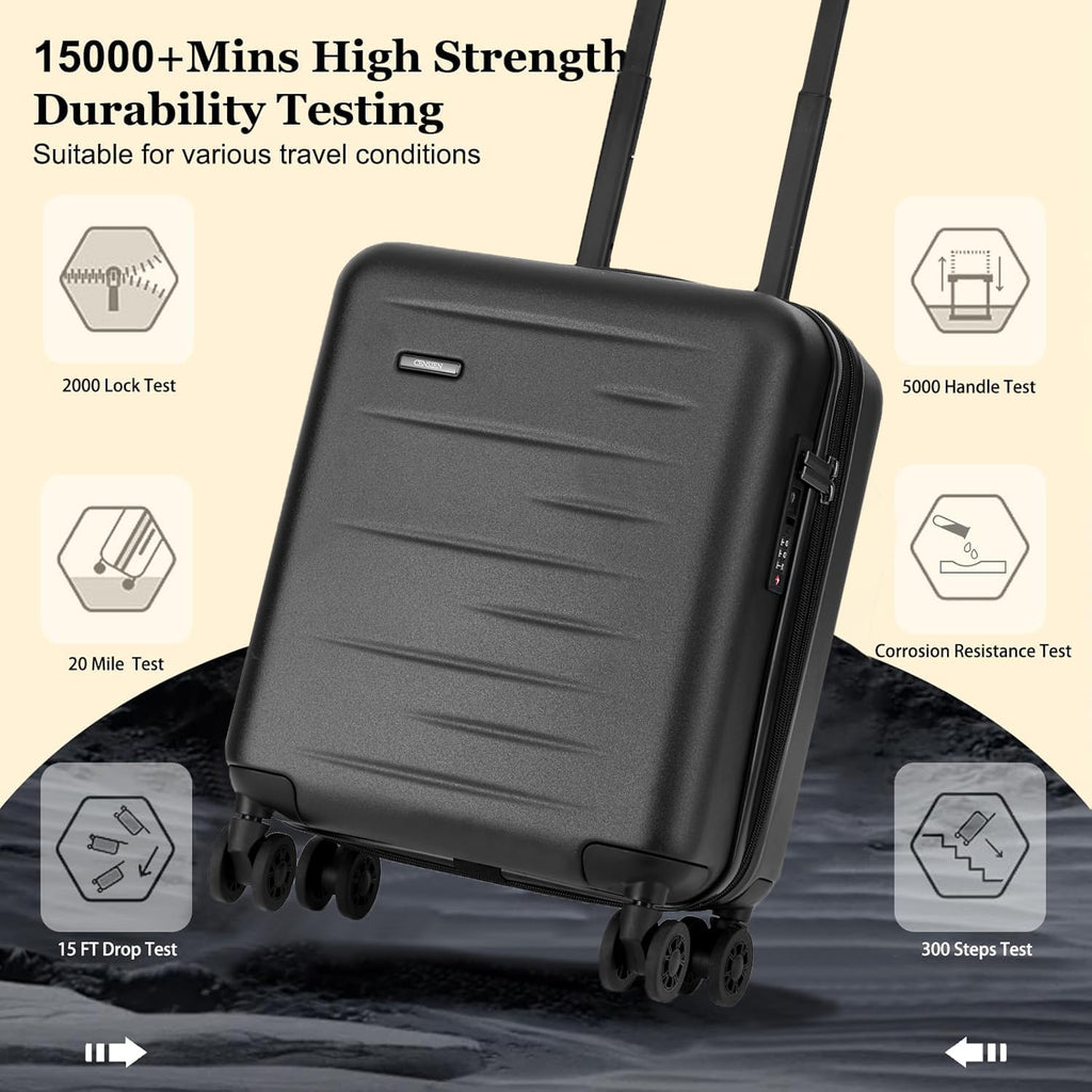 Expandable 16 Inch Underseat Carry On Luggage B7791