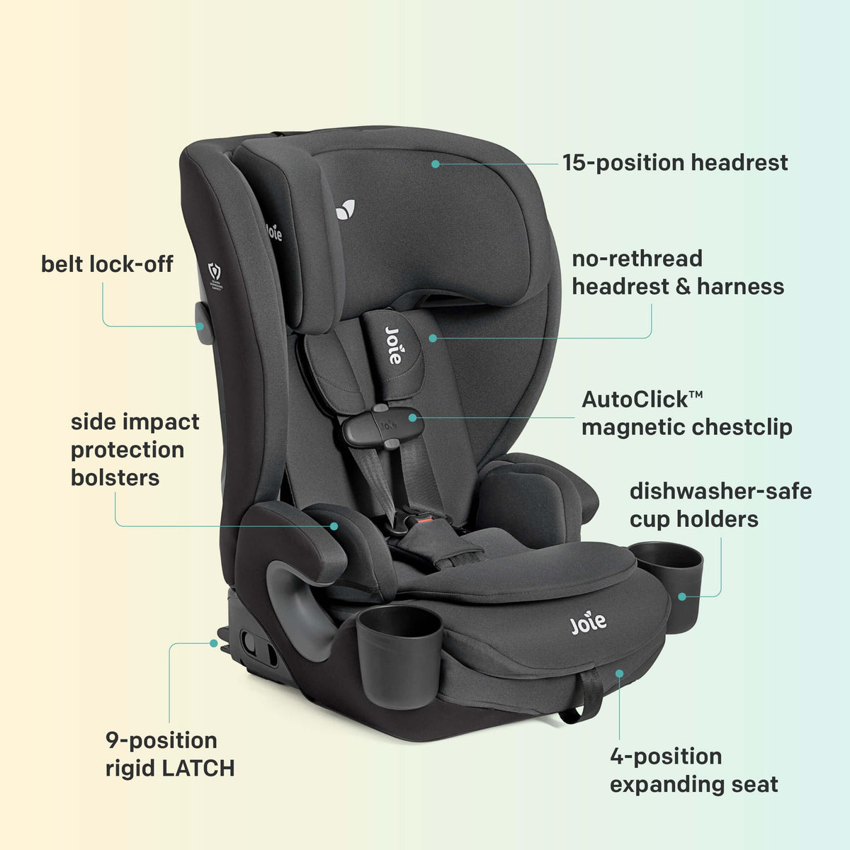 Harness Booster with Rigid Latch, 7-Position Footrest X3978