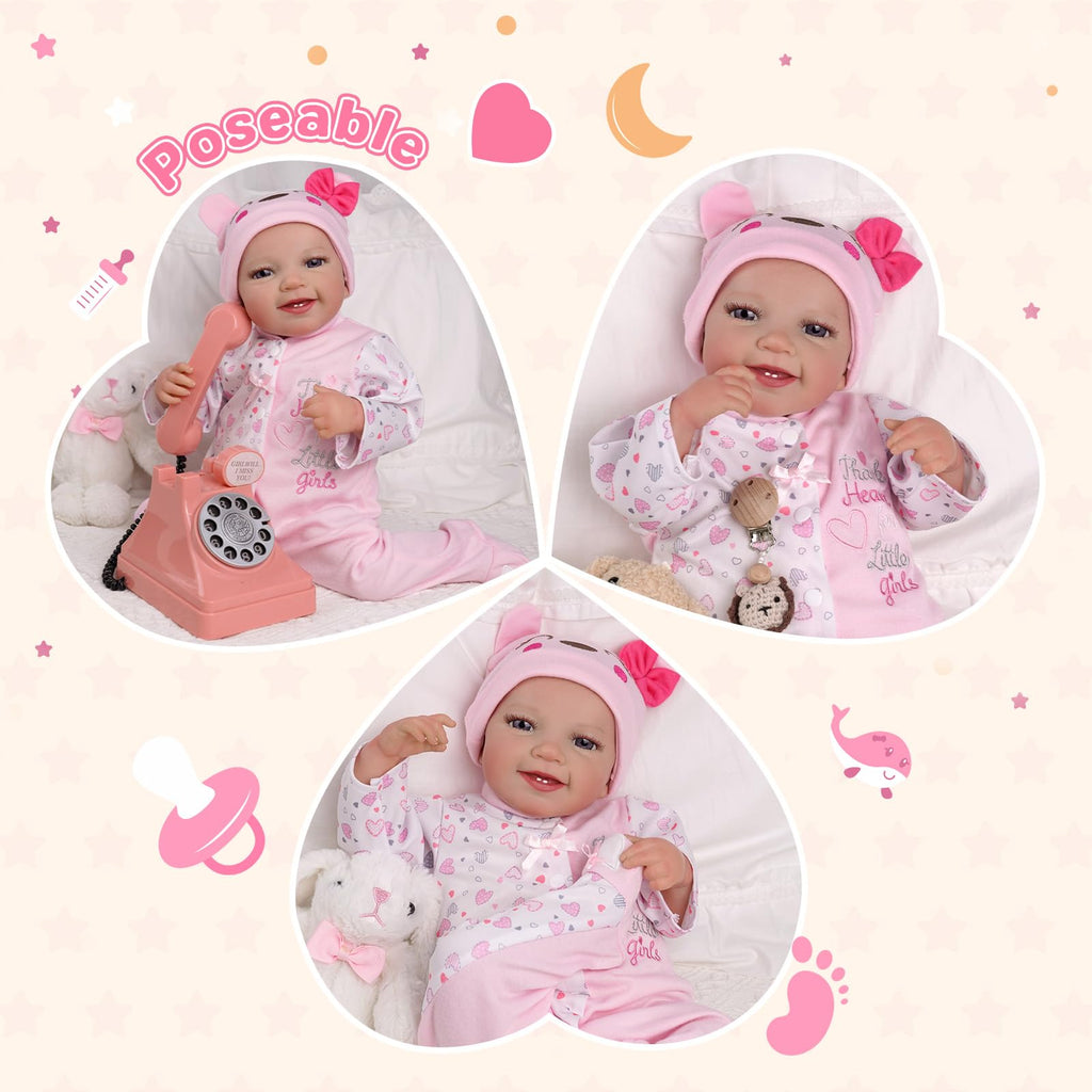 Reborn Baby Dolls with Heartbeat, Coos & Breathing T443387