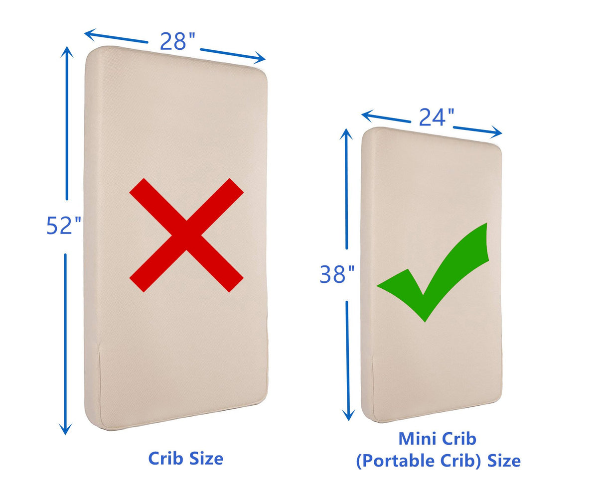 Mini Crib Mattress and 3 Pack Fitted Mini Crib Sheet Set M16255