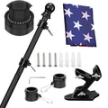 5FT Tangle Free Spinning Metal Flag Pole Kit with 3x5 Flag E578820