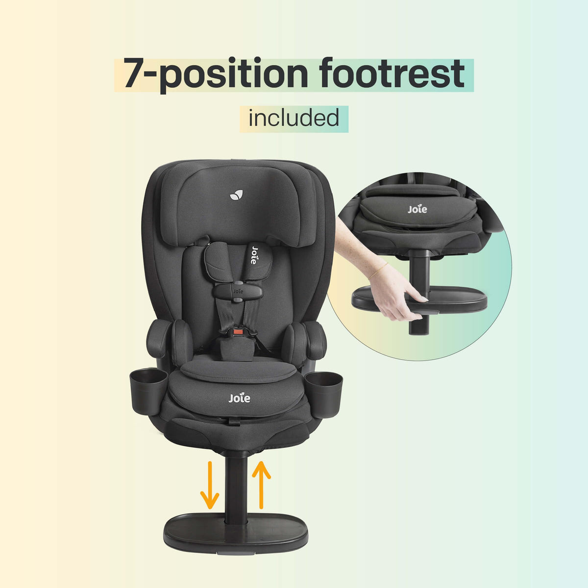 Harness Booster with Rigid Latch, 7-Position Footrest X3978