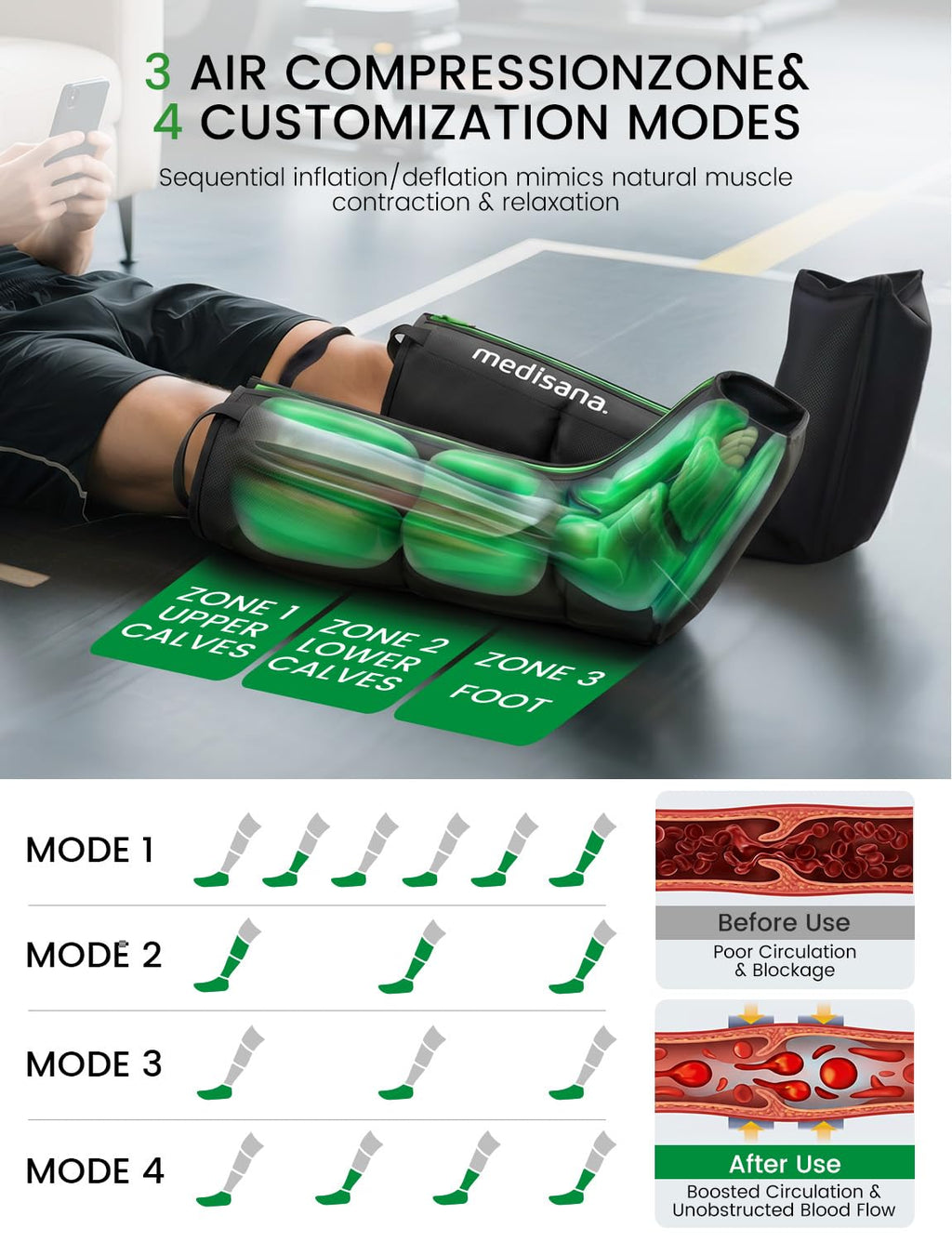 Leg Compression Massager with Heat D5970
