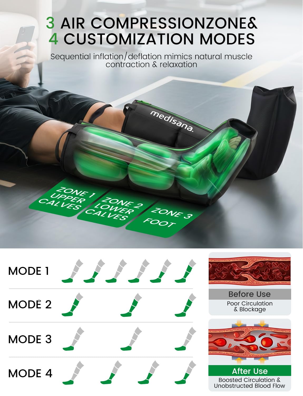 Leg Compression Massager with Heat D5970