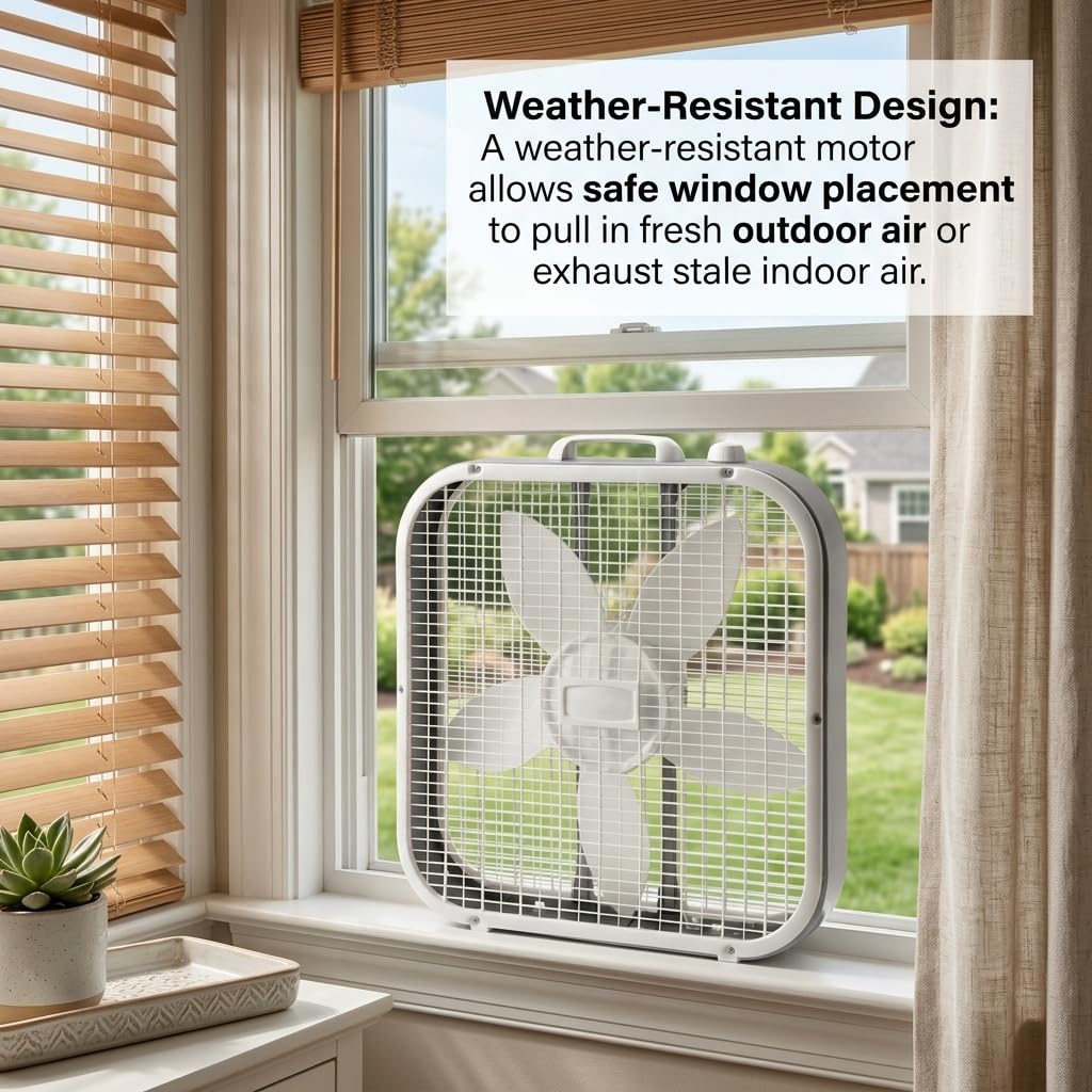 20 Inch 3-Speed Box Fan with Top Handle Z85034