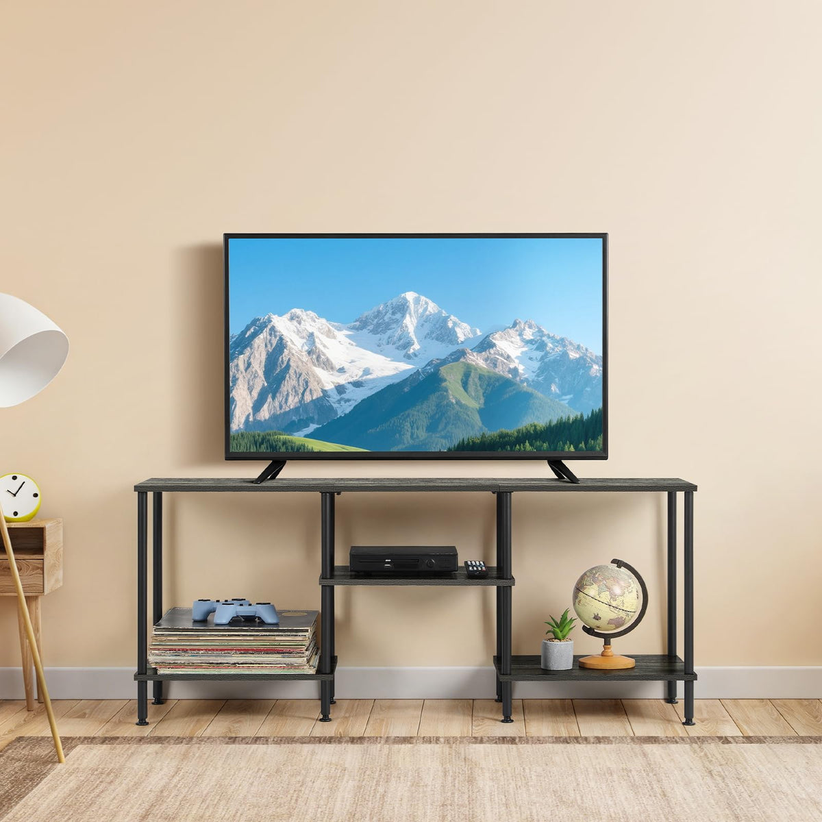 50 Inch Dark Grey TV Stand with Storage T73962