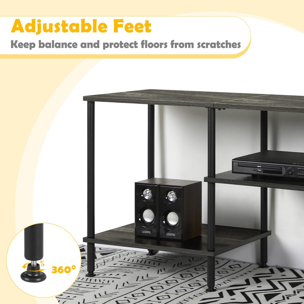 50 Inch Dark Grey TV Stand with Storage T73962