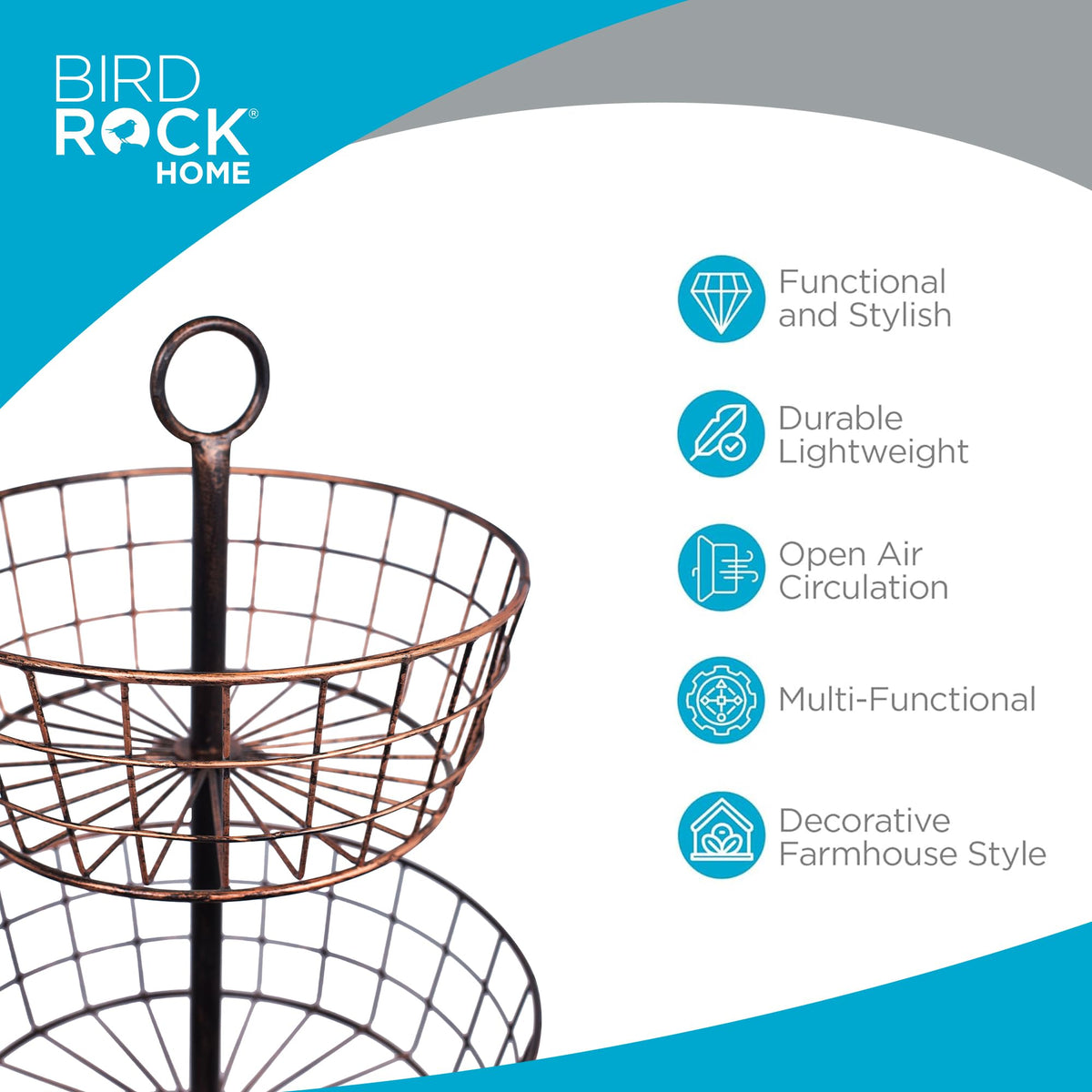 3 Tier Wire Fruit Basket K682845