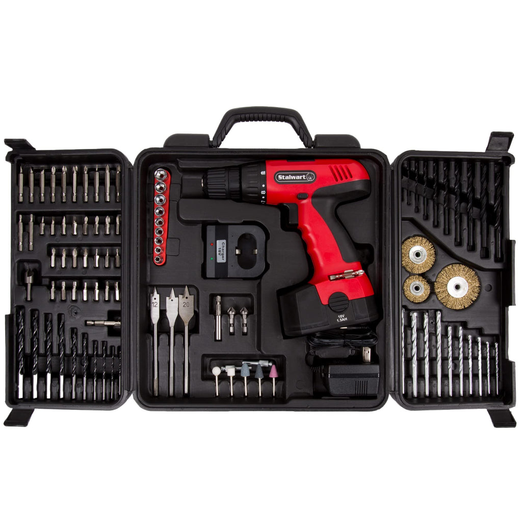 18V Cordless Power Drill Set 89-Piece Kit with Battery and Charger N694