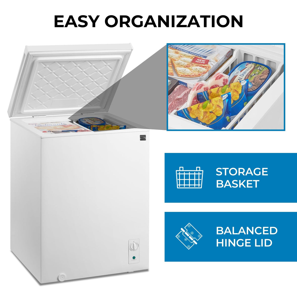 5.0 Cubic Feet White Chest Freezer F637