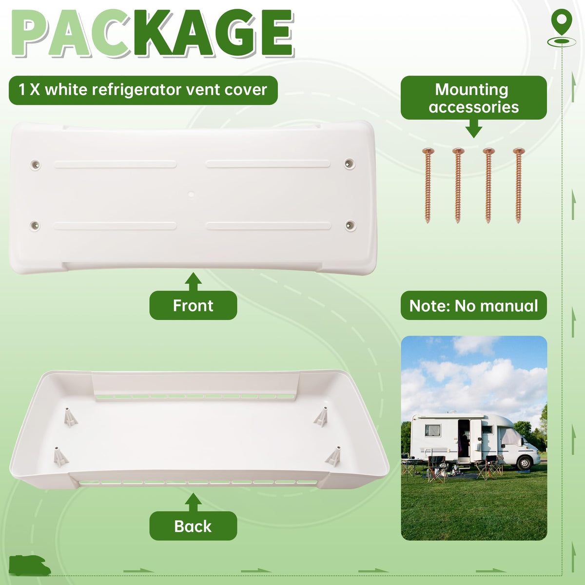 RV Refrigerator Vent Cover S227