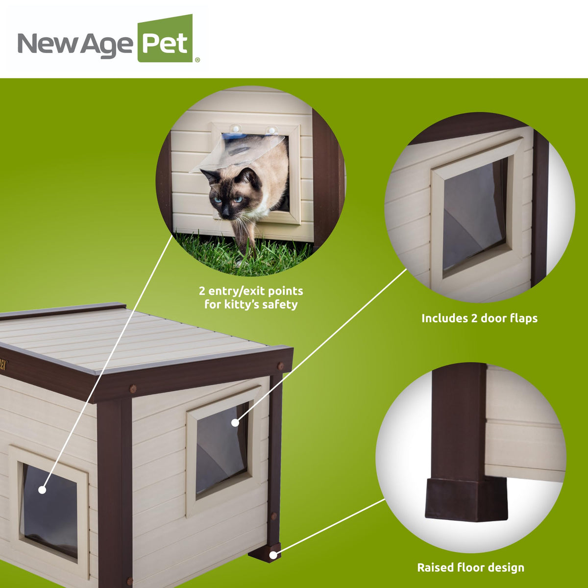 Maple Brown Outdoor Cat House Z659