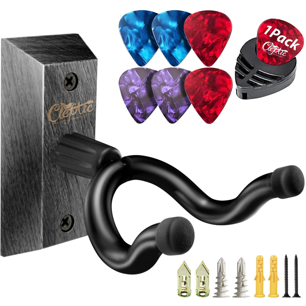 Black U-Shaped Guitar Wall Hanger 2 Pack A463280