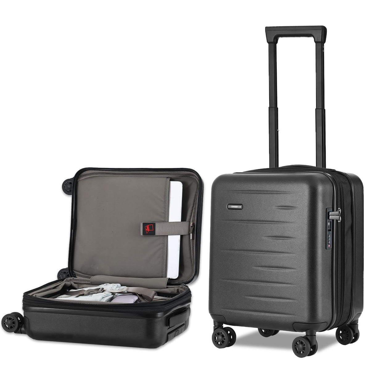 Expandable 16 Inch Underseat Carry On Luggage B7791