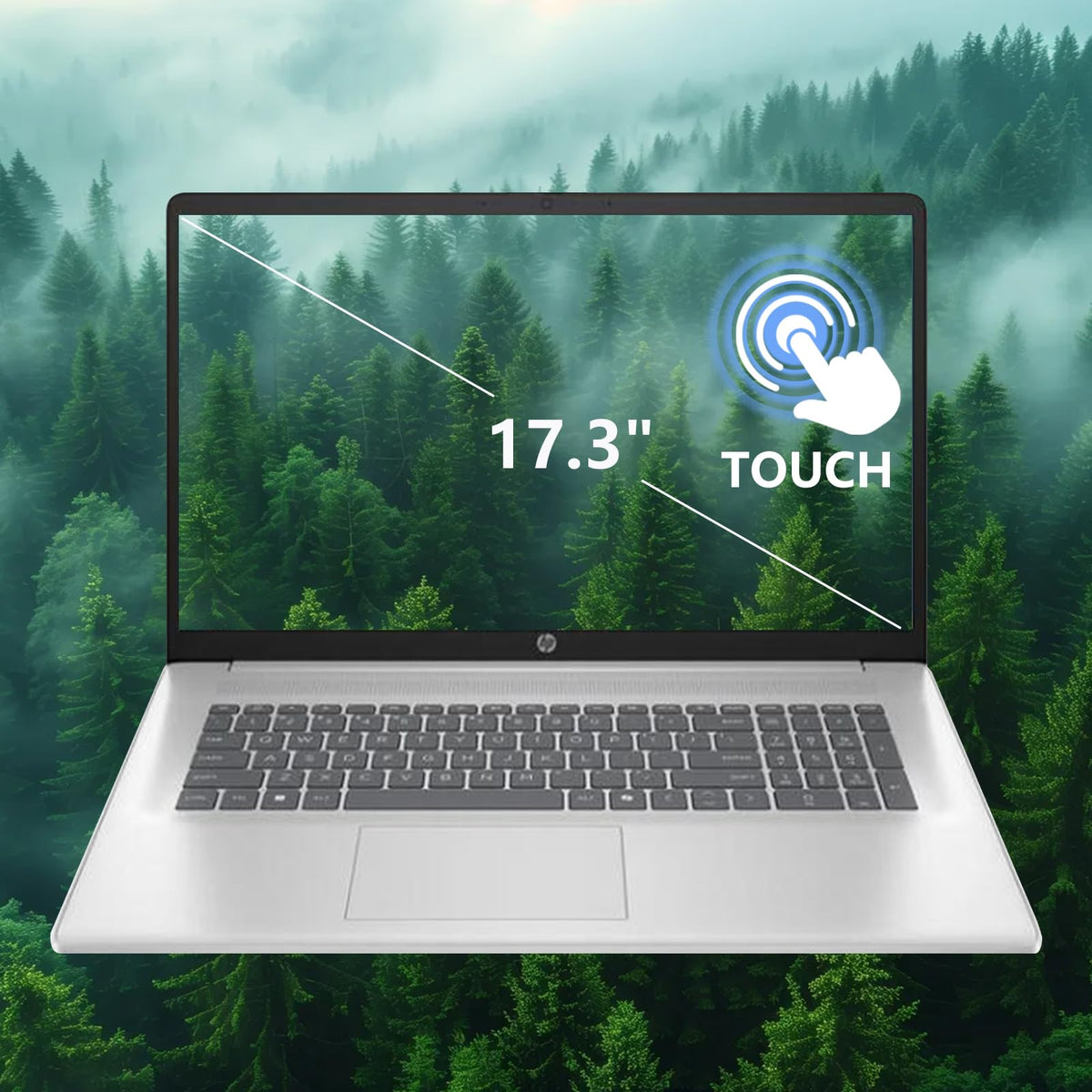 17.3" Touch Screen Laptop, 32GB RAM, 1TB SSD, AMD Ryzen 5, Windows 11 Pro, Silver K9671