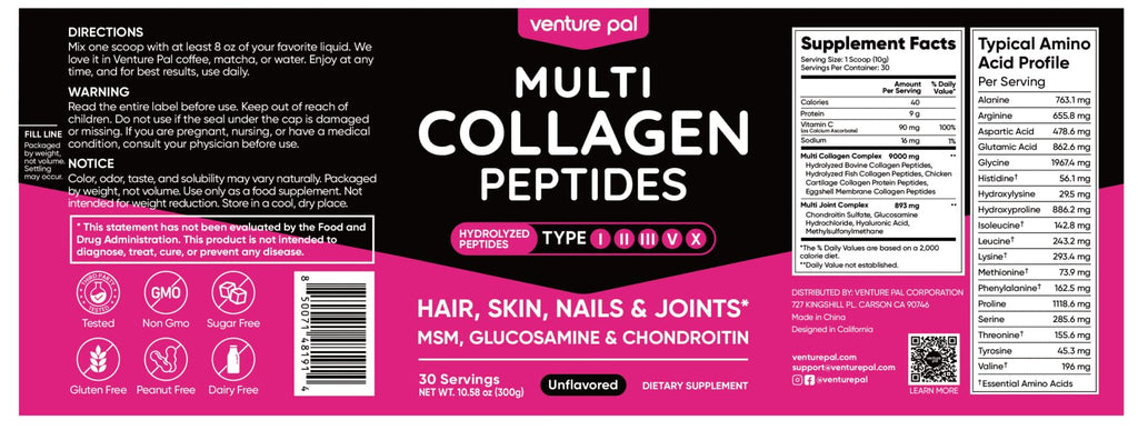 Hydrolyzed Multi Collagen Peptides Powder I7161