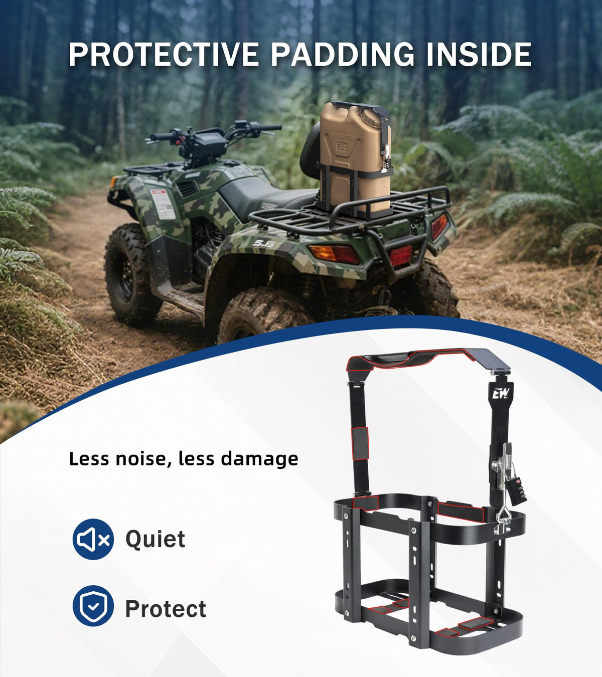 5 Gallon Water Container Mount Holder with Combination Lock Y37617