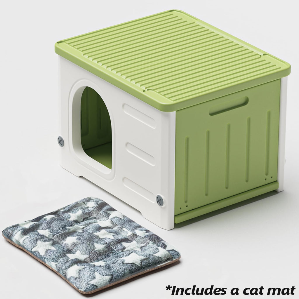 Plastic Stackable Weatherproof Elevated Cat House S6435
