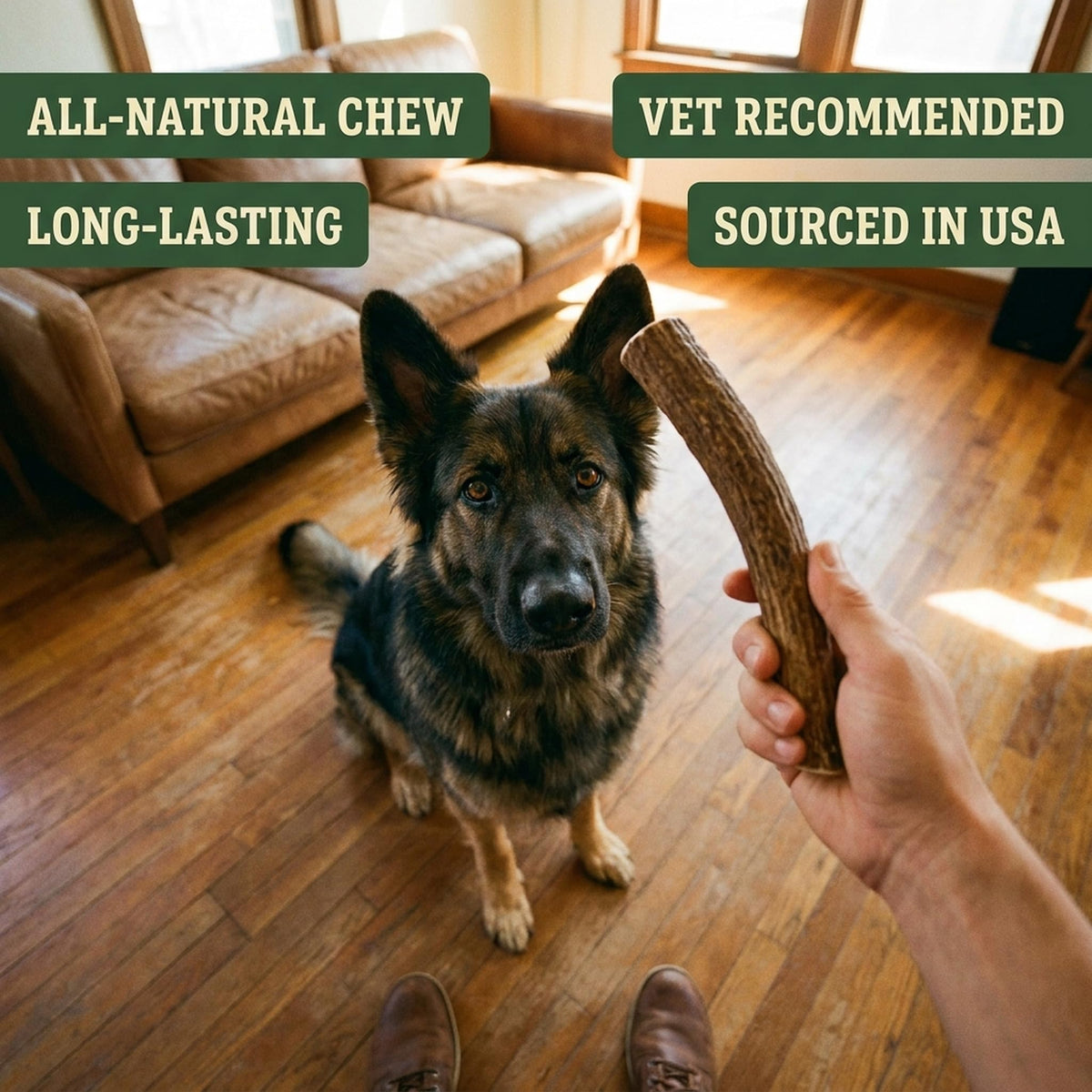 Deer Antler Dog Chew XL 8-10 in T223308